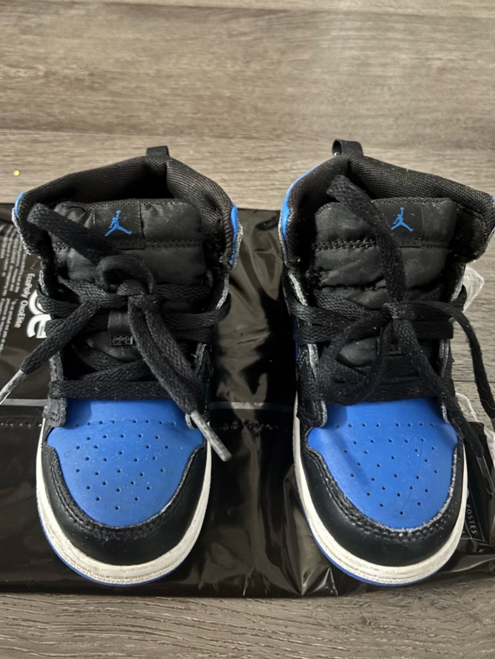 Jordan Kids' High-Top Sneakers in Black and Royal Blue